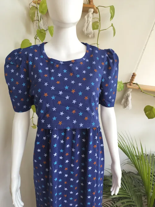Maternity Maxi - Full Length - Blue Stars
